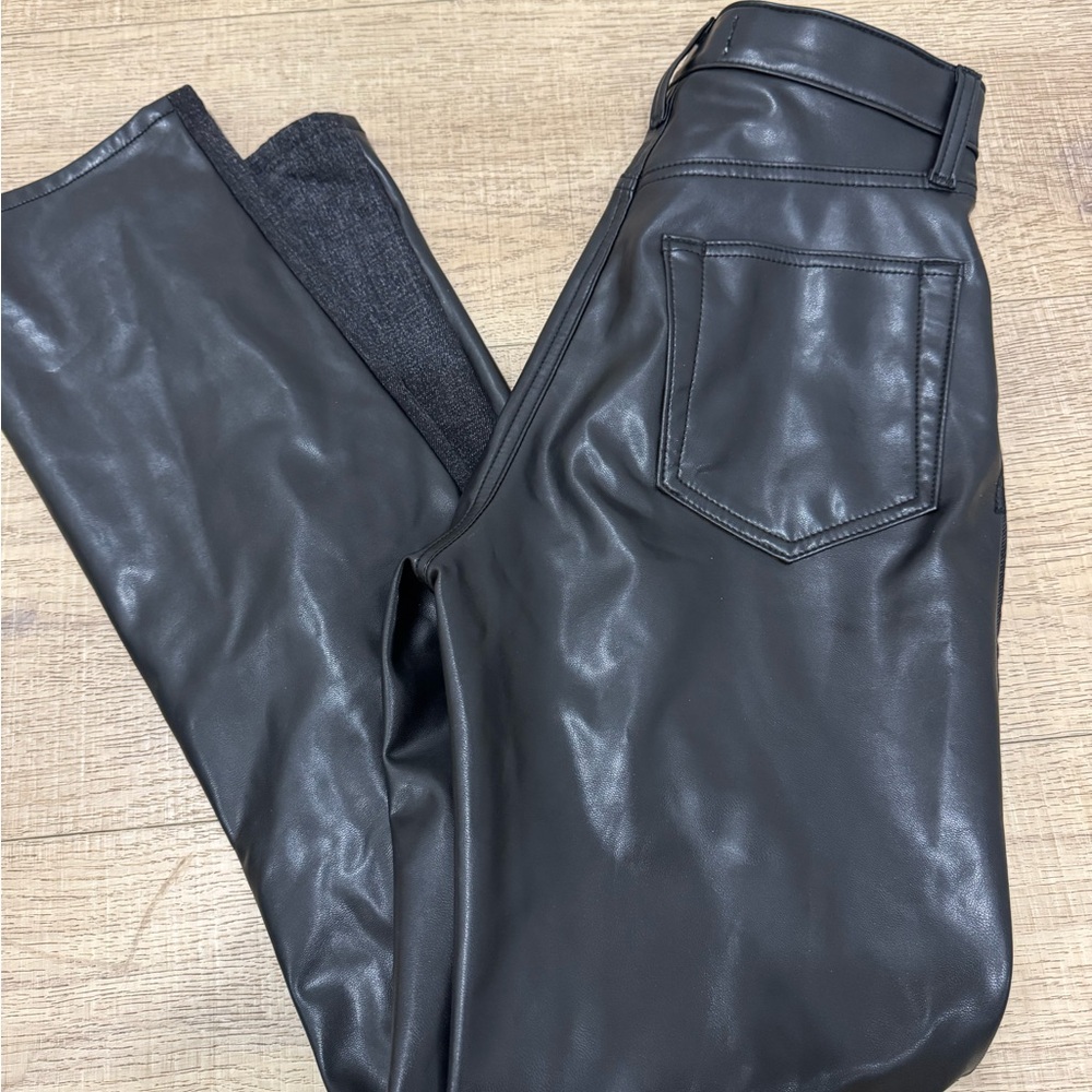 Black Faux Leather Pants